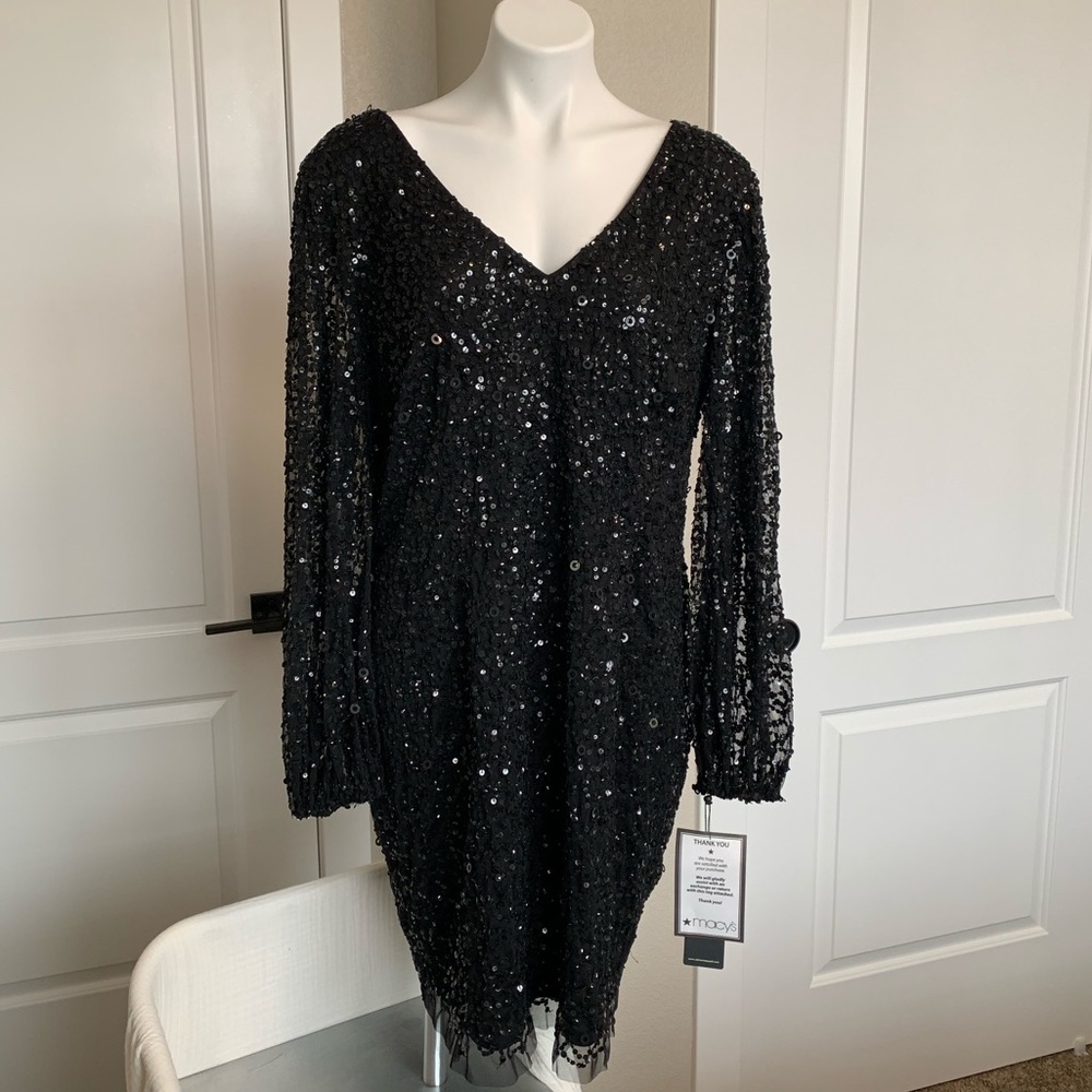 Adrianna Papell Beaded Cocktail Dress, Size 18W